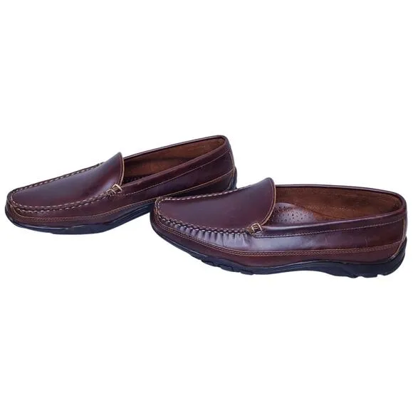 ALLEN EDMONDS PORT WASHINGTON Boulder Brown Leather Slip On Loafers Men's 9.5