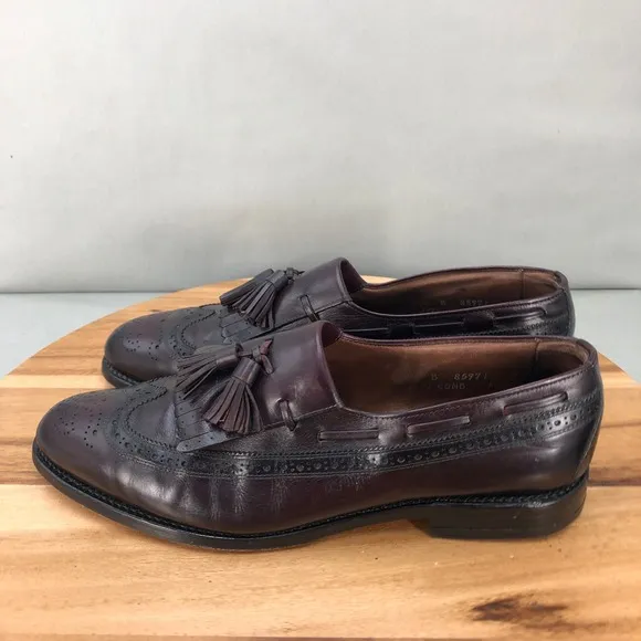 Allen Edmonds Randolph Kiltie Loafers Mens 10.5 B Brown Leather Slip On Shoes