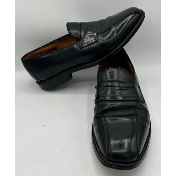Allen Edmonds Sheridan Penny Loafers Black Leather Men's Size 8.5D EUC