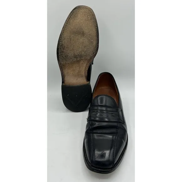Allen Edmonds Sheridan Penny Loafers Black Leather Men's Size 8.5D EUC