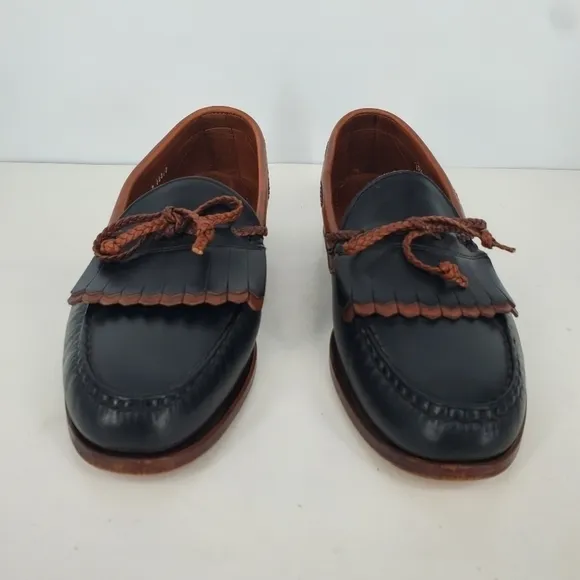 Allen Edmonds Shoes Men 10.5D Woodstock Leather Kiltie Braided String Loafers