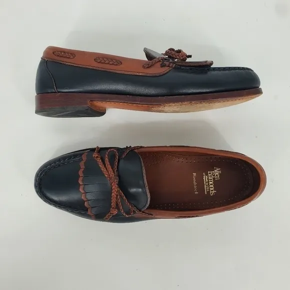 Allen Edmonds Shoes Men 10.5D Woodstock Leather Kiltie Braided String Loafers
