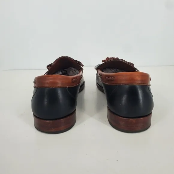 Allen Edmonds Shoes Men 10.5D Woodstock Leather Kiltie Braided String Loafers