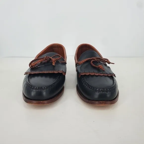 Allen Edmonds Shoes Men 10.5D Woodstock Leather Kiltie Braided String Loafers
