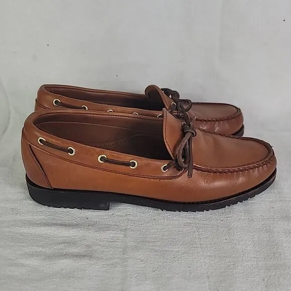 Allen Edmonds Vermont Brown Leather Loafers Men's Size 10.5 D Classic Dress Shoe