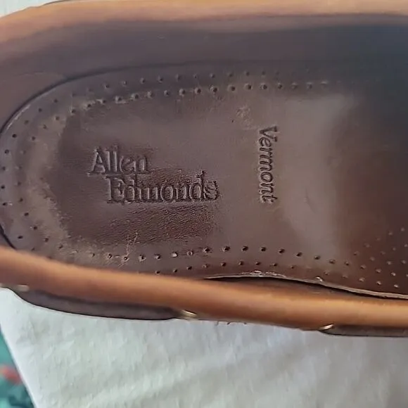 Allen Edmonds Vermont Brown Leather Loafers Men's Size 10.5 D Classic Dress Shoe