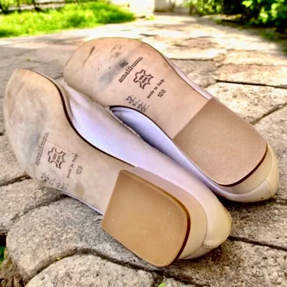 Amalfi Vintage 90's Pink Leather Loafer Bow