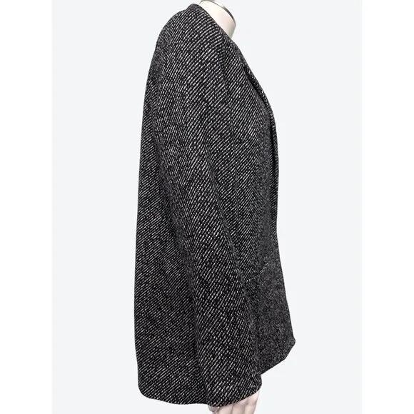 Ambiance Outerwear Black White Tweed Style Blazer Size Small