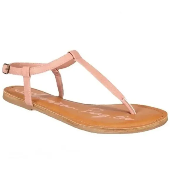 American Rag Krista T-Strap Summer Flat Sandals Women's Shoes Size 10