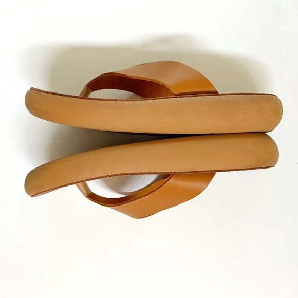 ANCIENT GREEK SANDALS CHARYS NATURAL TAN THONG FLIP FLOPS