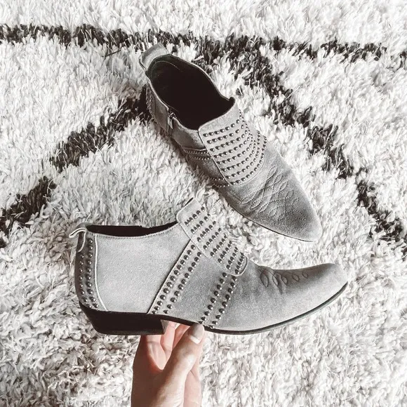 Anine Bing Low Charlie Bootie Grey Gray Size 37