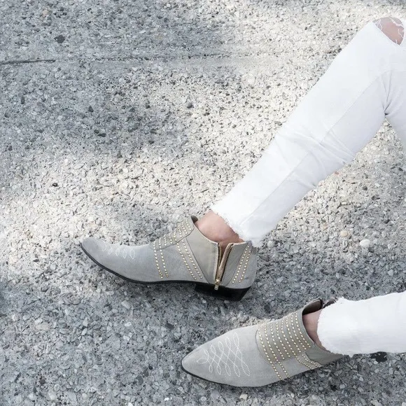 Anine Bing Low Charlie Bootie Grey Gray Size 37