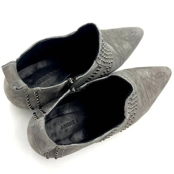Anine Bing Low Charlie Bootie Grey Gray Size 37