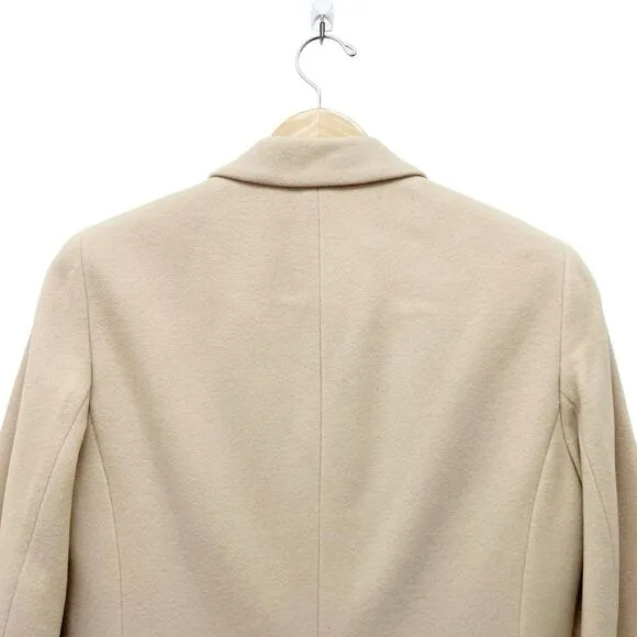 Ann Taylor Cashmere Wool Blend 3 Button Blazer Taupe Light Tan Size 4P 4 Petite