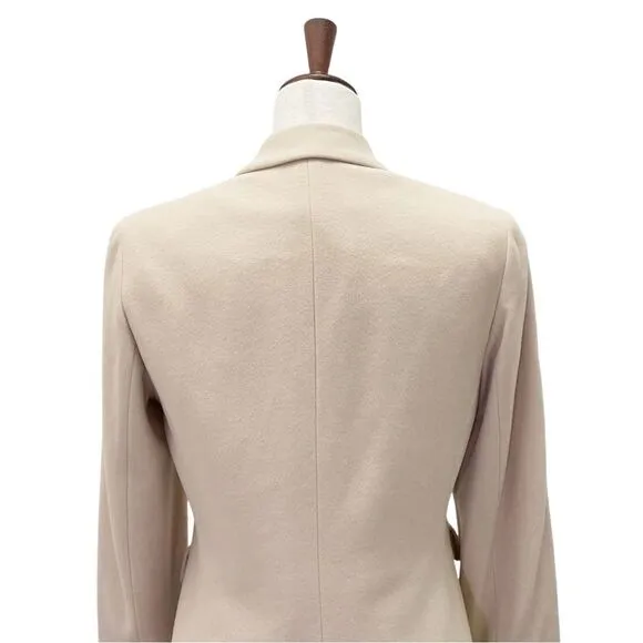 Ann Taylor Cashmere Wool Blend 3 Button Blazer Taupe Light Tan Size 4P 4 Petite
