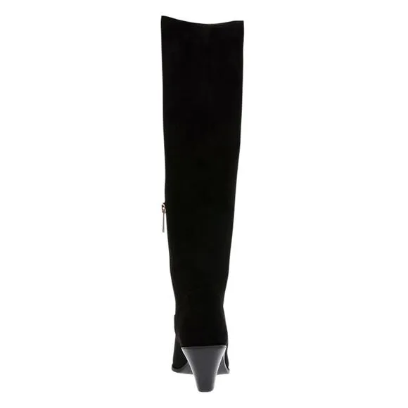 Anne Klein Women's Ware Pointed Toe Knee High Boots Black Size 8 1/2