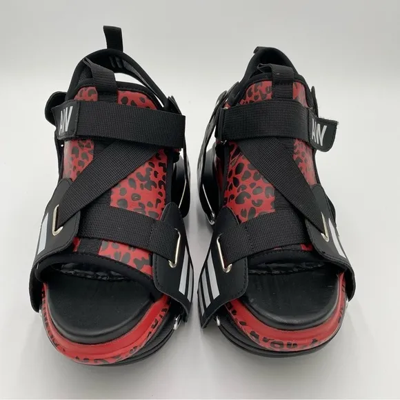Anthony Wang Y2K Strappy Star Fruit-01 Platform Sandals Goth Black Red Size 8.5