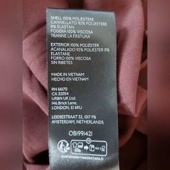 Anthropologie Dropped Yoke-Waist Maxi-Skirt Voile Overlay Cocoa Size Small