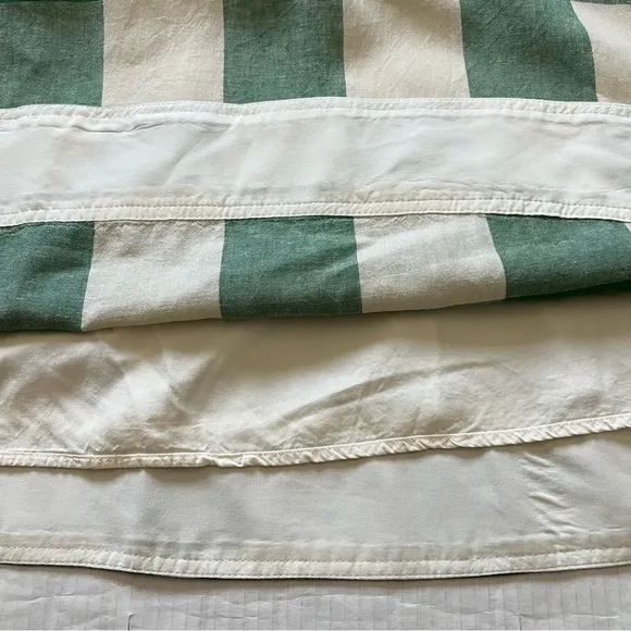 Anthropologie Maeve Greta Gingham Check  Linen  Halter Midi Dress Pockets SZ 6