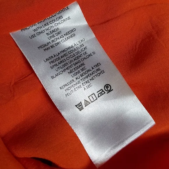 Anthropologie Maeve Lille Side Slit Orange Floral Midi Skirt Size 12
