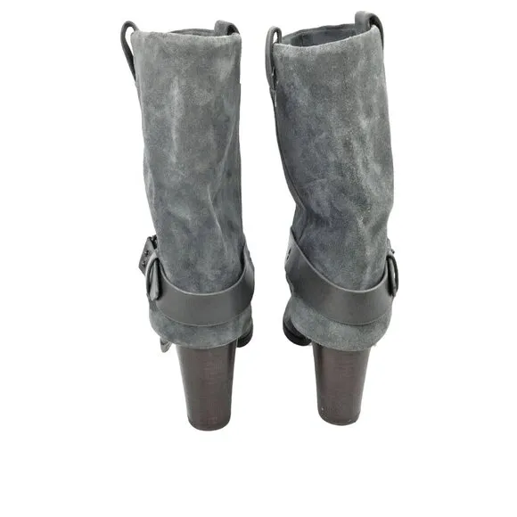 Anthropologie Splendid Delora Gray Suede Mid‎ Calf Boots