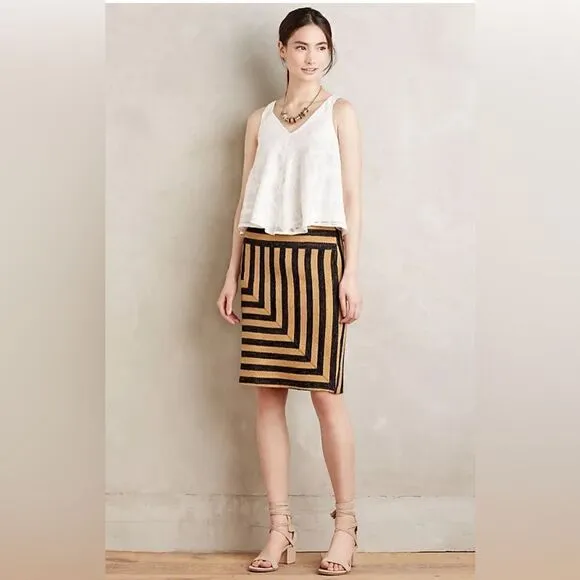 Anthropologie x Eva Franco Striped Pencil Skirt. NWT.   8