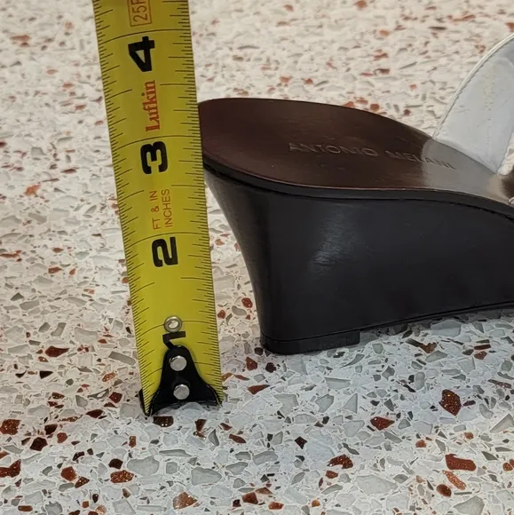 ANTONIO MELANI Mahogany Wedge Sandals