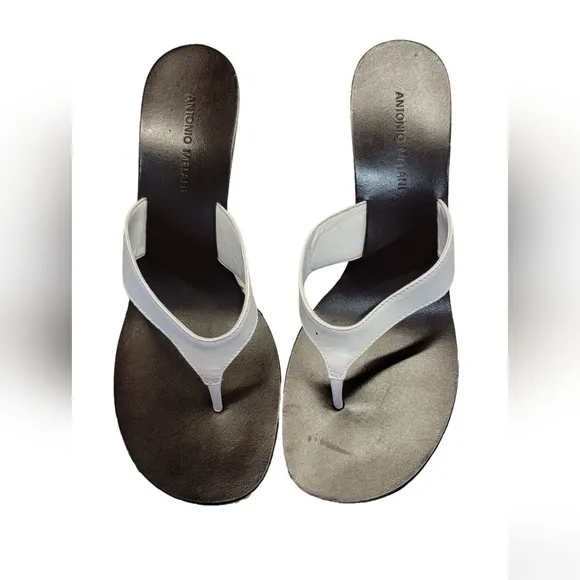 ANTONIO MELANI Mahogany Wedge Sandals