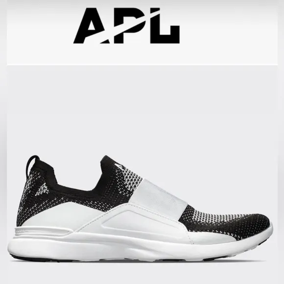 APL TechLoom Bliss White Black Womens Lightweight Sneakers Size 8