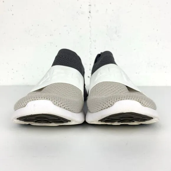 APL Womens Techloom Bliss Sneakers Grey White Tan Slip On Lightweight Size 8