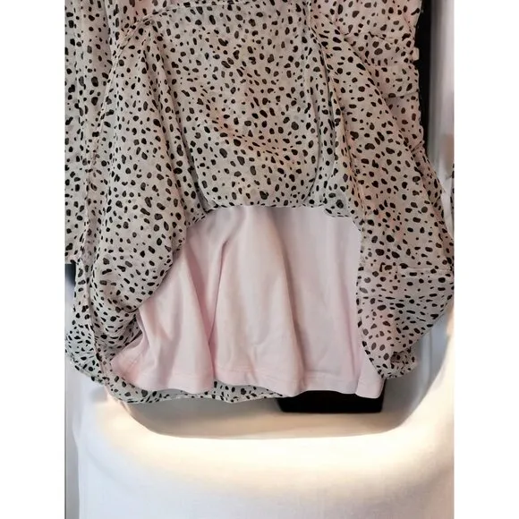 Aqua Asymmetrical Ruffle Dress Girls Pink and Black Printed from Bloomingdale's,