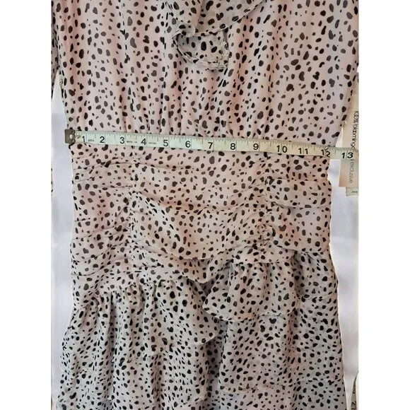 Aqua Asymmetrical Ruffle Dress Girls Pink and Black Printed from Bloomingdale's,
