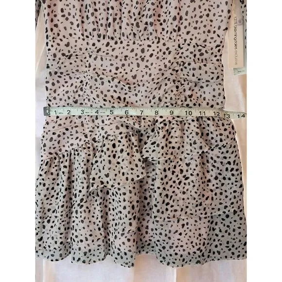 Aqua Asymmetrical Ruffle Dress Girls Pink and Black Printed from Bloomingdale's,