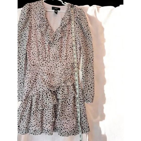 Aqua Asymmetrical Ruffle Dress Girls Pink and Black Printed from Bloomingdale's,
