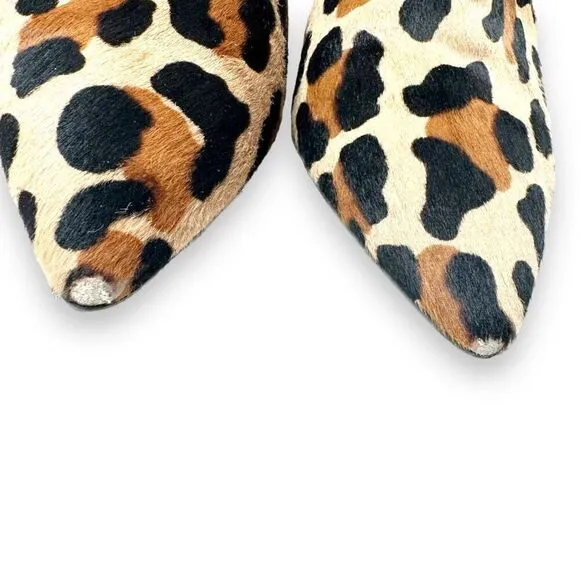 Aquatalia Marilisa Weatherproof Genuine Calf Hair Bootie Leopard Women’s Size 8