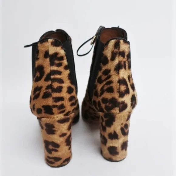 Aquazzura Ankle Boots Victoria Leopard Print Calf