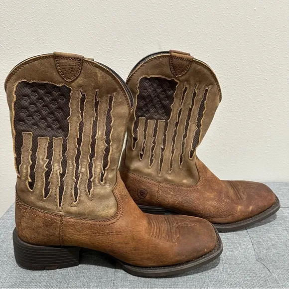 Ariat Supports My Country VenTEK Leather Cowboy Boots