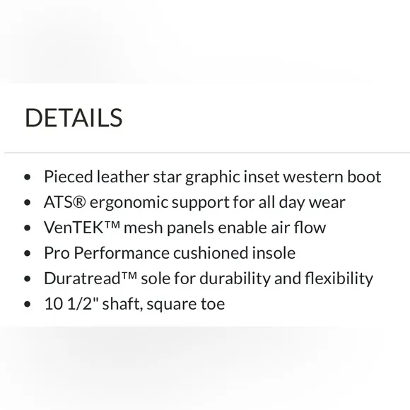 Ariat Supports My Country VenTEK Leather Cowboy Boots