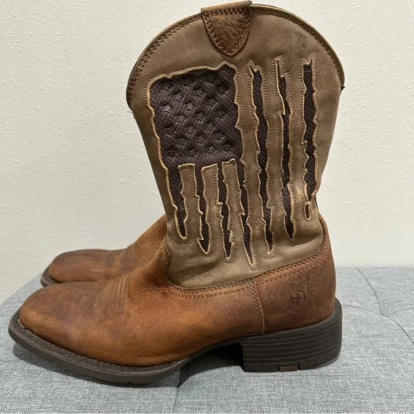 Ariat Supports My Country VenTEK Leather Cowboy Boots