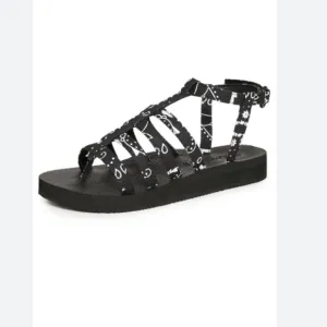 Arizona‎ Love sandals Trekky flat black bandana print NEW 7