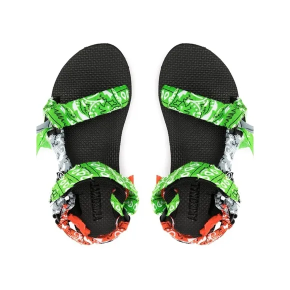 Arizona Love Trekky Mix BandanaSandal- Green, Red NEW