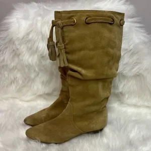 Arturo Chiang Slouch Boots Size 8 Suede BIN 18