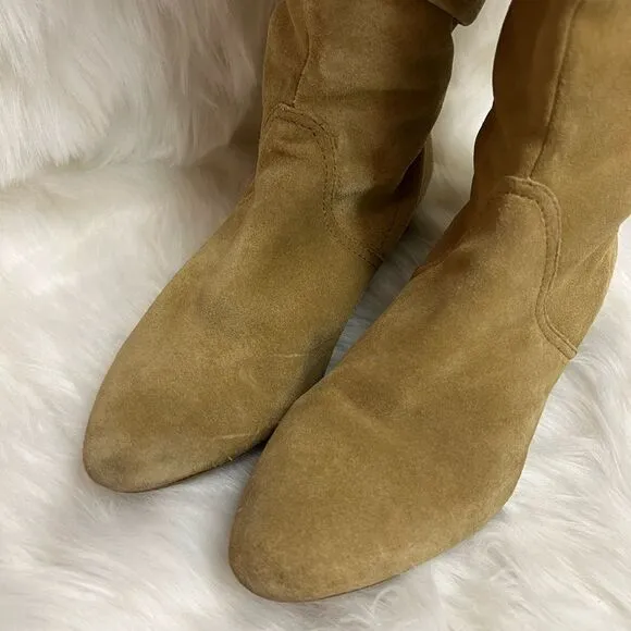 Arturo Chiang Slouch Boots Size 8 Suede BIN 18
