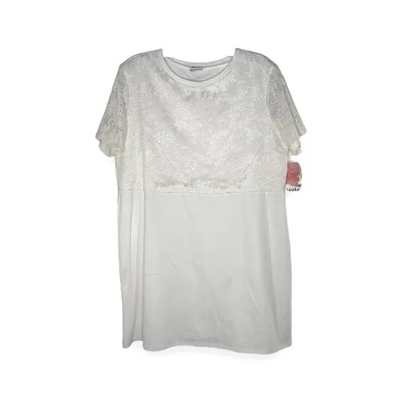 ARULA White Lace Floral Casual Mini Dress