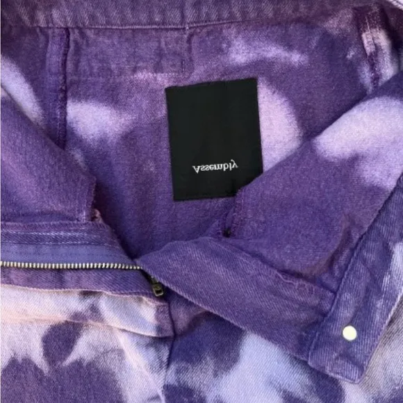 Assembly The Label Purple Tie Dye Denim Jean Skirt Size M