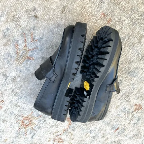 ATP Atelier Black Loafers NWT Vibram Sole Women’s Sz 5