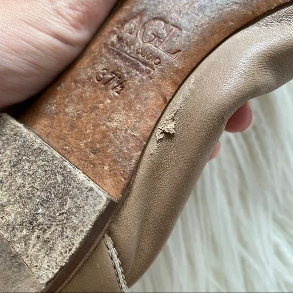 ATTILIO GIUSTI LEOMBRUNI cap toe ballet flats 7.5
