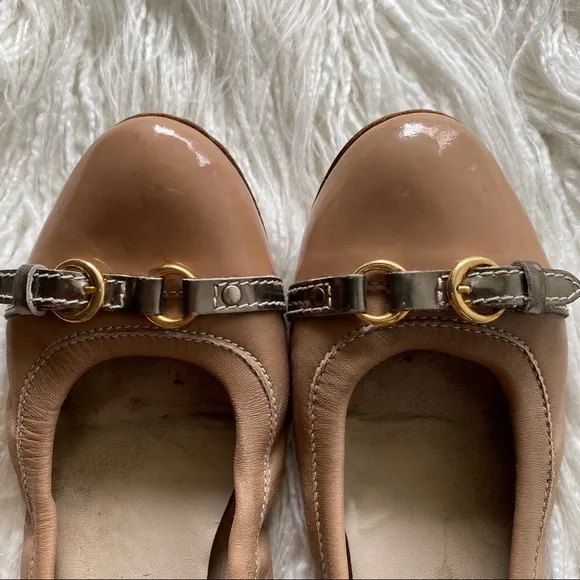 ATTILIO GIUSTI LEOMBRUNI cap toe ballet flats 7.5