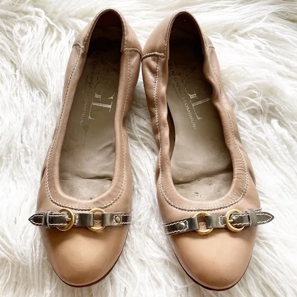 ATTILIO GIUSTI LEOMBRUNI cap toe ballet flats 7.5