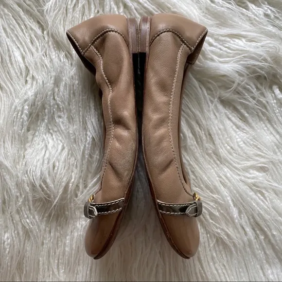 ATTILIO GIUSTI LEOMBRUNI cap toe ballet flats 7.5